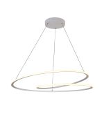 Gustoso 97cm Twist Pendant, 1 x 60W LED, 2700-6000K, 2400lm, Tuneable Remote Control, Sand White, 3yrs Warranty