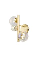 Monza Wall Lamp, 3 x G9, Satin Gold, Iridescent Plated Glass