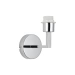 Clara 1 Light Round Base Wall Lamp (FRAME ONLY), E27 Polished Chrome