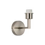 Clara 1 Light Round Base Wall Lamp (FRAME ONLY), E27 Satin Nickel