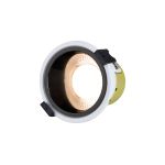 Mila, 5/8W, Triac Dimmable 4CCT LED Fire Rated Downlight, Black Chrome Inner & White Trim, Cut Out: 70mm, 800lm 60° Deg IP65, 5yrs Warranty