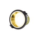 Mila, 5/8W, Triac Dimmable 4CCT LED Fire Rated Downlight, Gold Inner & Black Chrome Trim, Cut Out: 70mm, 800lm 60° Deg, IP65, 5yrs Warranty