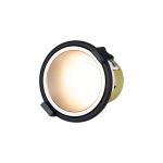Mila, 5/8W, Triac Dimmable 4CCT LED Fire Rated Downlight, Satin Nickel Inner & Black Trim, Cut Out: 70mm, 800lm 60° Deg IP65, 5yrs Warranty