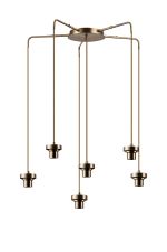 Zenth Antique Brass 6 Light E27 Round Multiple Spider Pendant Extendable Diameter (FRAME ONLY) (MAX 2.5KG SHADE)