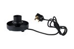 Zenth Satin Black 1 Light E27 Shallow Table Lamp Without Shade,