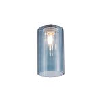 Zenth 10x18cm Petrol Blue Ribbed Slim Tube Glass (AD), Shade