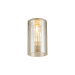 Zenth 10x18cm Cognac Ribbed Slim Tube Glass (AD), Shade