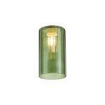 Zenth 10x18cm Green Ribbed Slim Tube Glass (AD), Shade