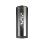 Zenth 10x28cm Smoke Ribbed Slim Tube Glass (AD), Shade