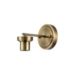 Zenth Antique Brass 1 Light E27 Round Plate Wall Light (FRAME ONLY)