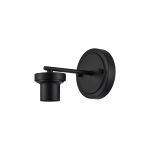 Zenth Satin Black 1 Light E27 Round Plate Wall Light (FRAME ONLY)