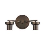 Zenth Matt Bronze 2 Light E27 Round Plate Wall Light (FRAME ONLY)