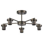 Zenth 51cm Matt Bronze 5 Light Downward Semi Ceiling (FRAME ONLY)