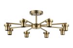 Zenth 66cm Antique Brass 8 Light Downward Semi Ceiling (FRAME ONLY)