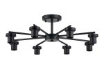 Zenth 66cm Satin Black 8 Light Downward Semi Ceiling (FRAME ONLY)