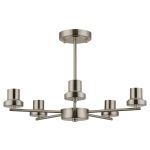 Zenth 52cm Satin Nickel 5 Light Upward Semi Ceiling (FRAME ONLY)