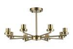Zenth 66cm Antique Brass 8 Light Upward Semi Ceiling (FRAME ONLY)