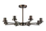 Zenth 66cm Matt Bronze 8 Light Upward Semi Ceiling (FRAME ONLY)