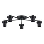 Zenth Satin Black 5 Light Flush Ceiling (FRAME ONLY)