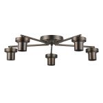 Zenth Matt Bronze 5 Light Flush Ceiling (FRAME ONLY)