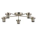 Zenth Satin Nickel 5 Light Flush Ceiling (FRAME ONLY)