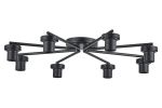 Zenth Satin Black 8 Light Flush Ceiling (FRAME ONLY)