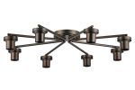 Zenth Matt Bronze 8 Light Flush Ceiling (FRAME ONLY)