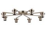 Zenth Satin Nickel 8 Light Flush Ceiling (FRAME ONLY)