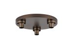 Zenth Matt Bronze 3 Light E27 Round Flush Ceiling (FRAME ONLY)