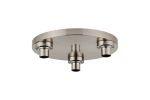 Zenth Satin Nickel 3 Light E27 Round Flush Ceiling (FRAME ONLY)