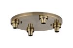 Zenth Antique Brass 4 Light E27 Round Flush Ceiling (FRAME ONLY)