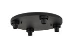Zenth Satin Black 4 Light E27 Round Flush Ceiling (FRAME ONLY)