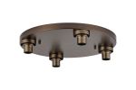 Zenth Matt Bronze 4 Light E27 Round Flush Ceiling (FRAME ONLY)
