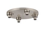 Zenth Satin Nickel 4 Light E27 Round Flush Ceiling (FRAME ONLY)