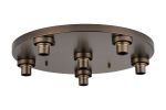 Zenth Matt Bronze 6 Light E27 Round Flush Ceiling (FRAME ONLY)