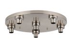Zenth Satin Nickel 6 Light E27 Round Flush Ceiling (FRAME ONLY)