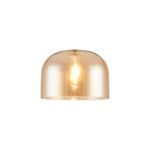 Zenth 24x17cm Amber Plated Cloche Glass (K), Shade