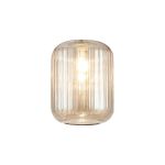 Zenth 20x25.5cm Champagne Ribbed Cylinder Glass (P), Shade