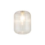 Zenth 20x25.5cm Clear Ribbed Cylinder Glass (P), Shade