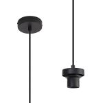 Zenth 10cm Satin Black 1 Light E27 2m Pendant (FRAME ONLY)