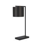 Zenth Table Lamp, 1 Light E27, Satin Black/Slate 20x16.5cm Satin Shade