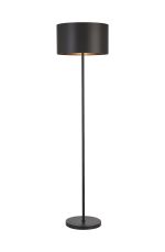 Zenth Floor Lamp, 1 Light E27, Satin Black/Slate 40x22cm Satin Shade