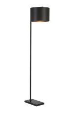 Zenth Floor Lamp, 1 Light E27, Satin Black/Slate 30x20cm Satin Shade