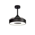 Coin Air 60W LED Dimmable Ceiling Light With Built-In 30W DC Fan With Single Speed Reverse, Remote&APP Control, Black, 6600lm, 5yrs Wty