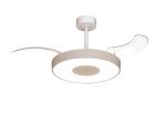 Coin Fan M 49cm 40W LED Dimmable Ceiling With Built-In 30W DC Fan, 3000-5000K Remote, APP, Alexa&Google Voice Control, 6400lm, Beige