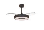 Coin Fan Mini Smart 40cm 36W LED Dimmable Ceiling With Built-In 25W DC Fan, 3000-5000K Remote, APP, Alexa&Google Voice Control, 5710lm, Black