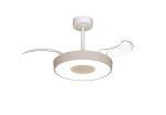 Coin Fan Mini Smart 40cm 36W LED Dimmable Ceiling With Built-In 25W DC Fan, 3000-5000K Remote, APP, Alexa&Google Voice Control, 5710lm, Beige