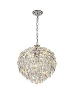 Coniston Pendant, 6 Light E14, Polished Chrome/Crystal