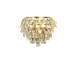 Coniston Wall Lamp, 1 Light E14, French Gold/Crystal