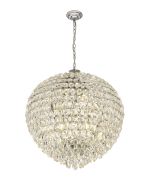 Coniston Pendant, 16 Light E14, Polished Chrome/Crystal Item Weight: 46kg